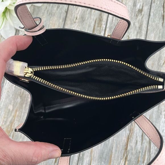 Marc Jacobs Mini Grind Coated Leather Tote Crossbody Bag Purse - Picture 6 of 12